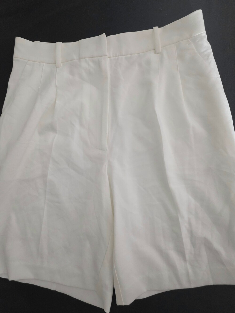 Leith Cream High-Rise Tailored Bermudas